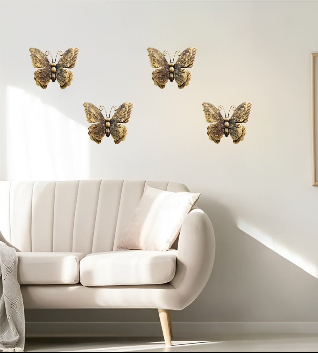SET DECORATIVO PARED MARIPOSA 3D ARTE ESTATUA BRONCE JHN - 10