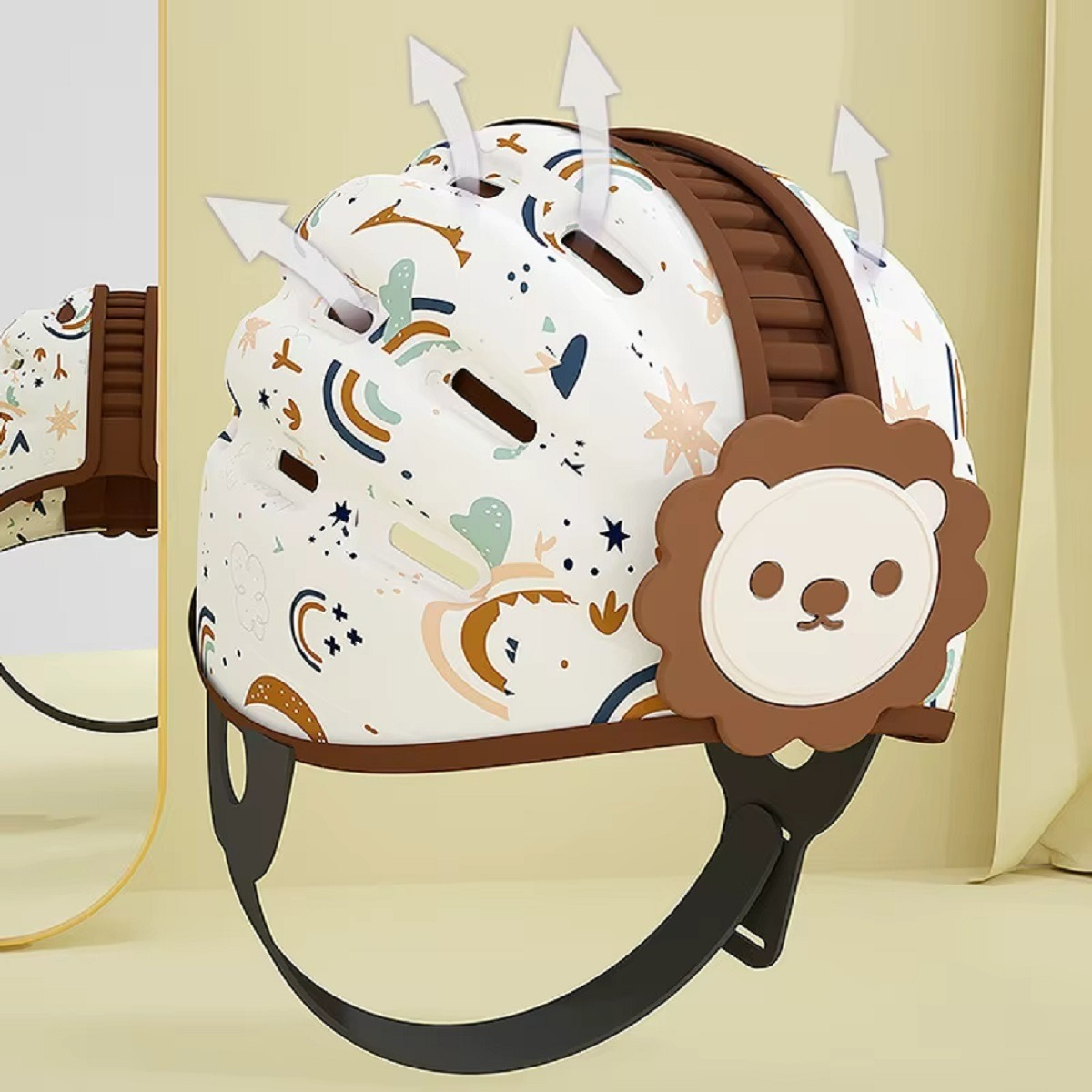 CASCOS ANTIGOLPES DISEÑO LEON PROTECTOR SUAVE BEBES LAU - 10