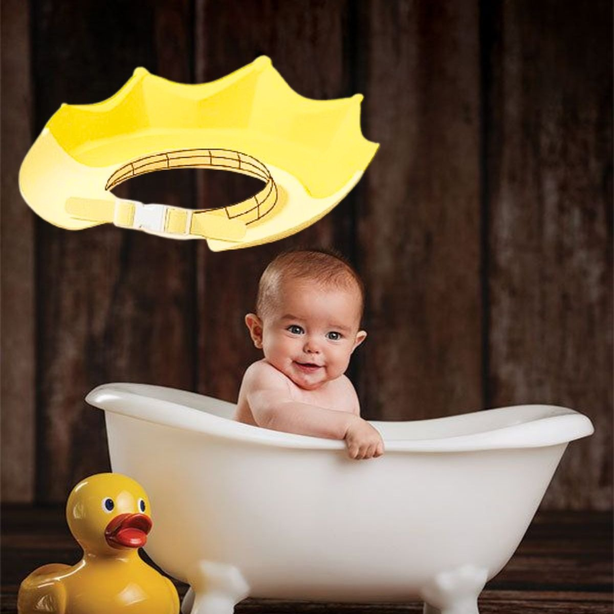 SET 4 GORRO DUCHA UNISEX DISEÑO CORONA BAÑO BEBE LAU - 9