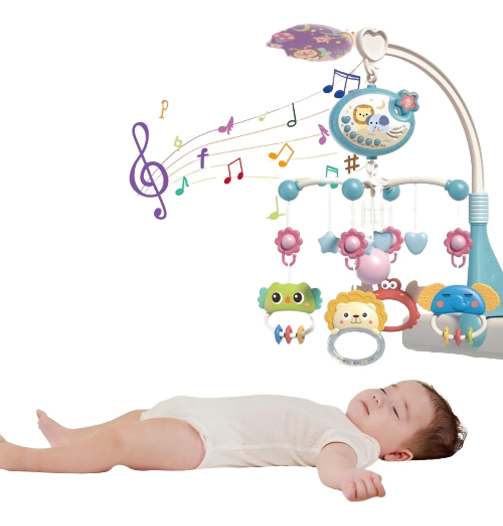 MÓVIL MUSICAL JUGUETE SONAJERO CONTROL REMOTO BEBE NIÑOS LAU - 1