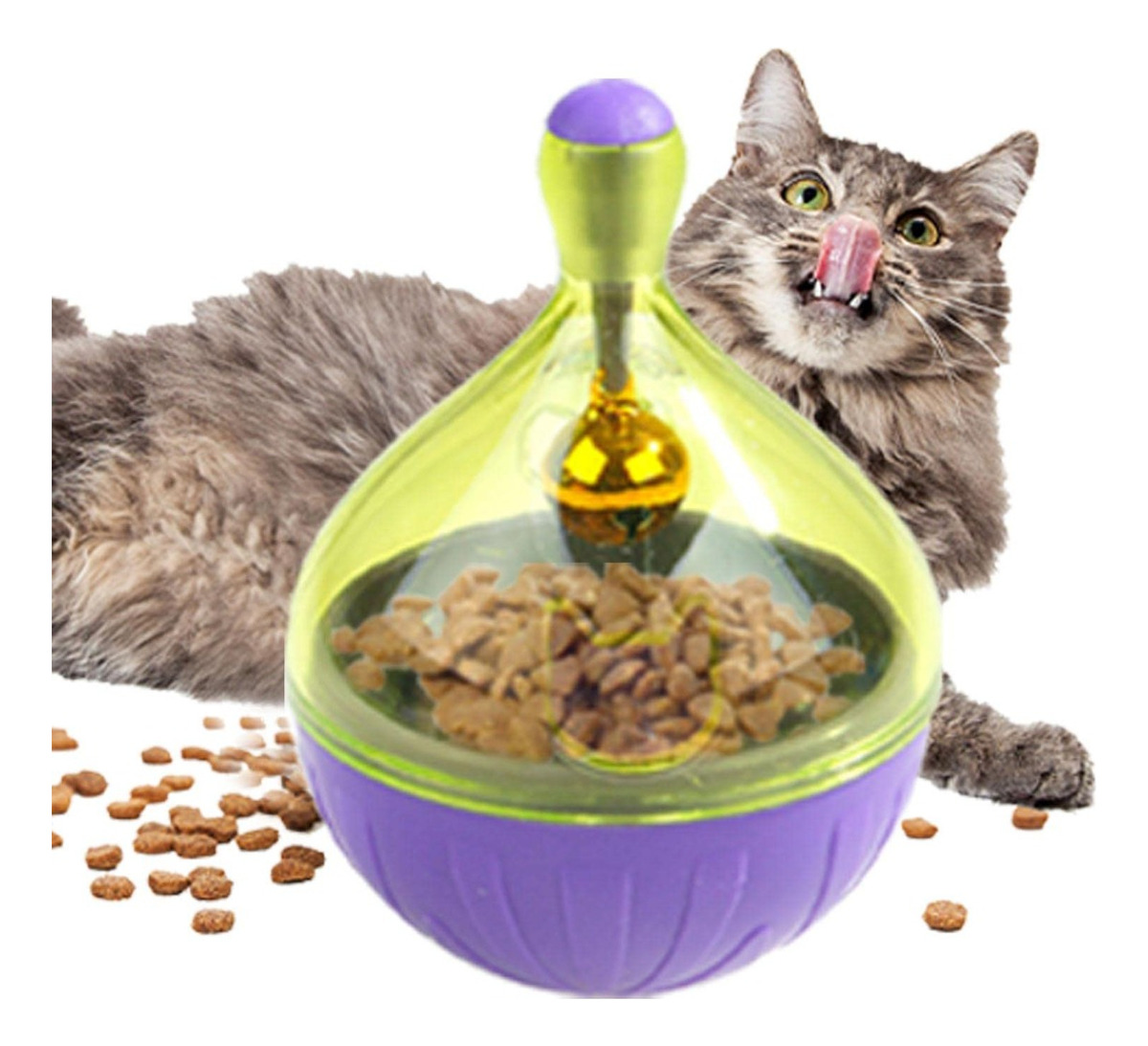 JUGUETE INTERACTIVO DISPENSADOR COMIDA PERRO GATO RONDON - 1