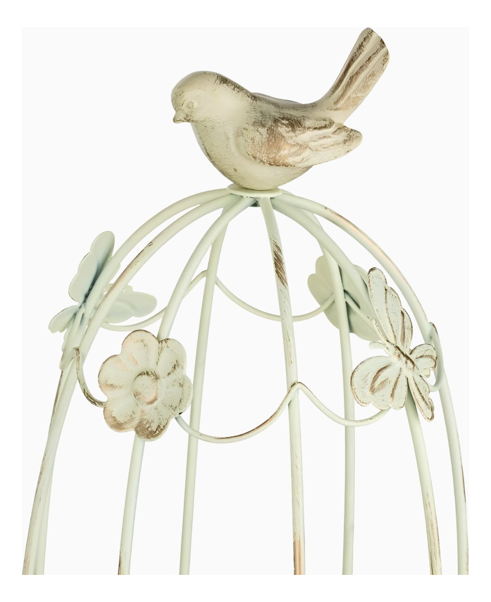 PORTAVELAS JAULA PÁJAROS DECORATIVO MULTIFUNCIÓN 36CM JHN - 2