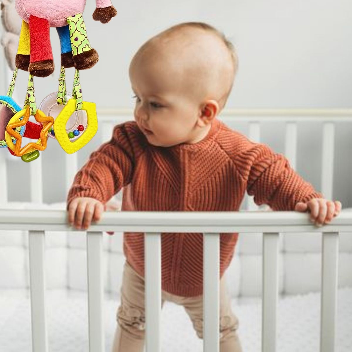 SONAJERO MÓVIL MUSICAL CUNA CARRITO ESTIMULAR BEBE LAU - 3