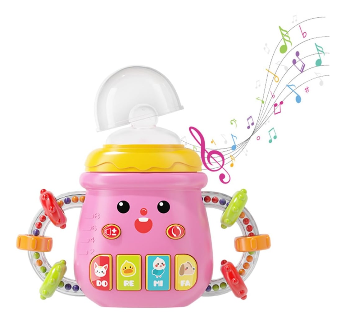 MAMADERA BIBERON SILICONA SONAJERO MUSICAL BEBES LAU - 1