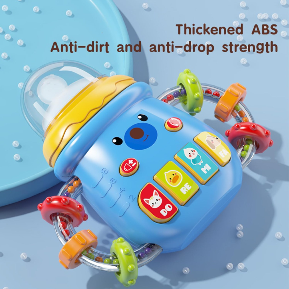 MAMADERA BIBERON SILICONA SONAJERO MUSICAL BEBES LAU - 5