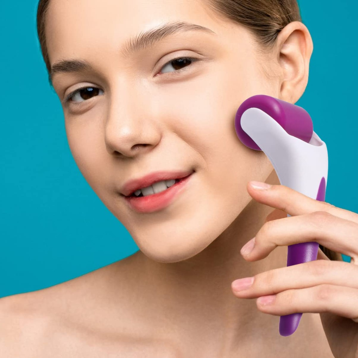 SET 4 MASAJEADOR RODILLO HIELO FACIAL REAFIRMA PIEL LAU - 2