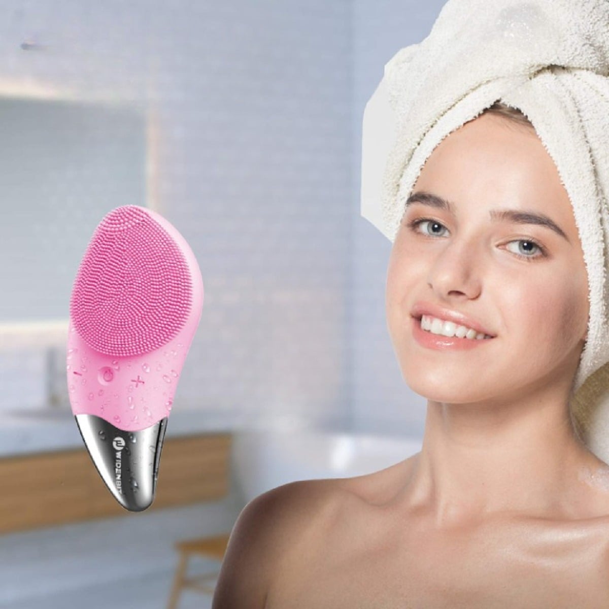 MASAJEADOR FACIAL CEPILLO LIMPIEZA EXFOLIANTE RECARGABLE LAU - 7