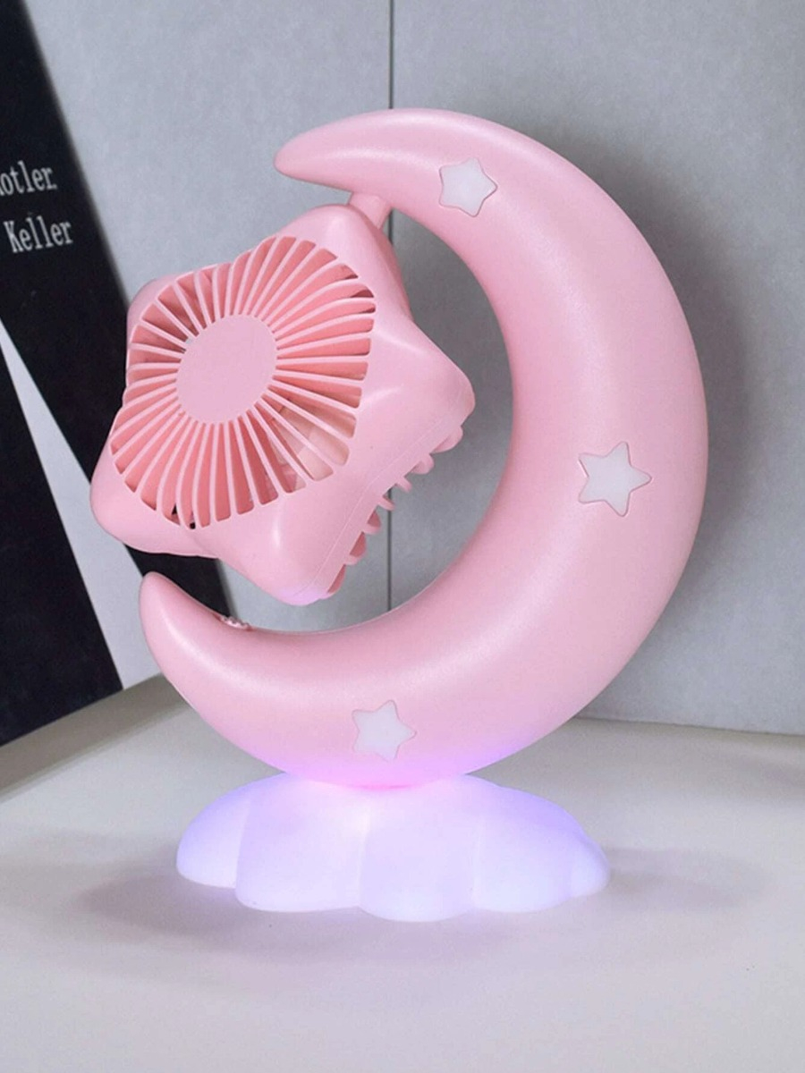 MINI VENTILADOR ESCRITORIO USB LUZ NOCTURNA NIÑOS NIÑAS LAU - 2