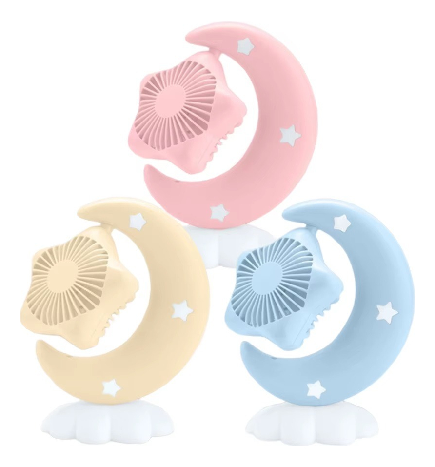 MINI VENTILADOR ESCRITORIO USB LUZ NOCTURNA NIÑOS NIÑAS LAU - 3