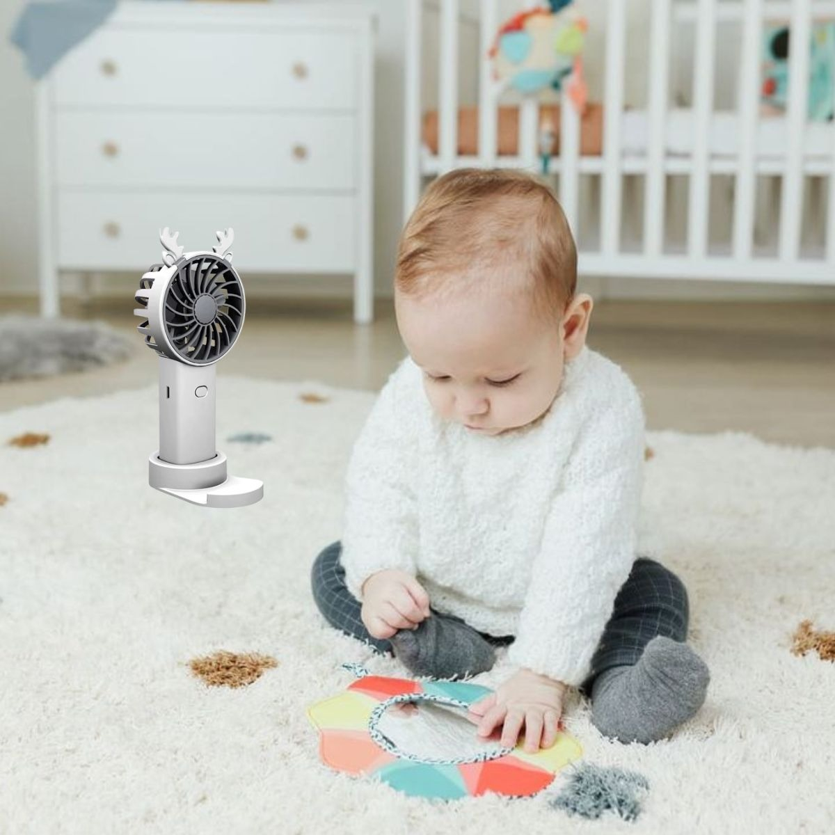 SET 2 MINI VENTILADOR PORTÁTIL RECARGABLE VIAJE HOGAR LAU - 8