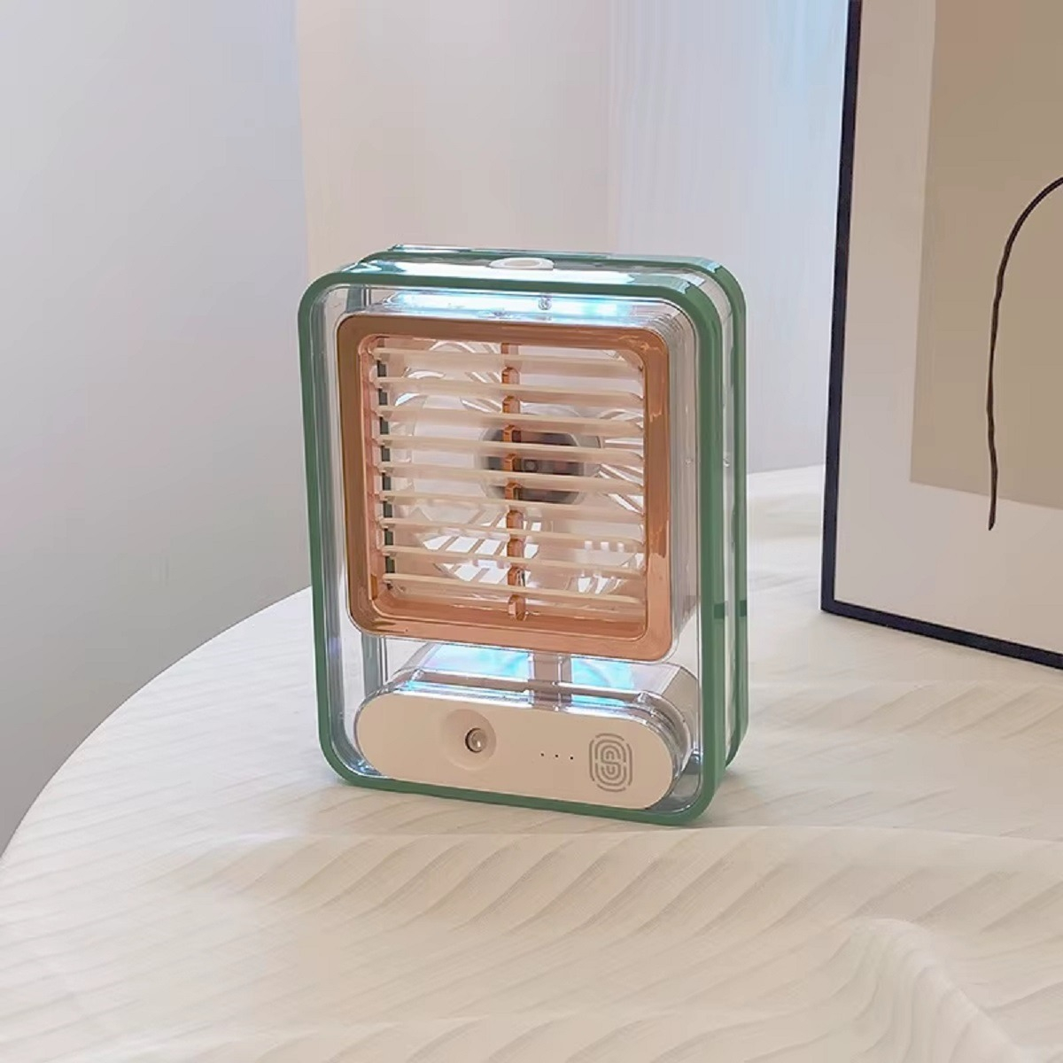 MINI ENFRIADOR AMBIENTE PORTÁTIL LUZ LED RECARGABLE LAU - 6