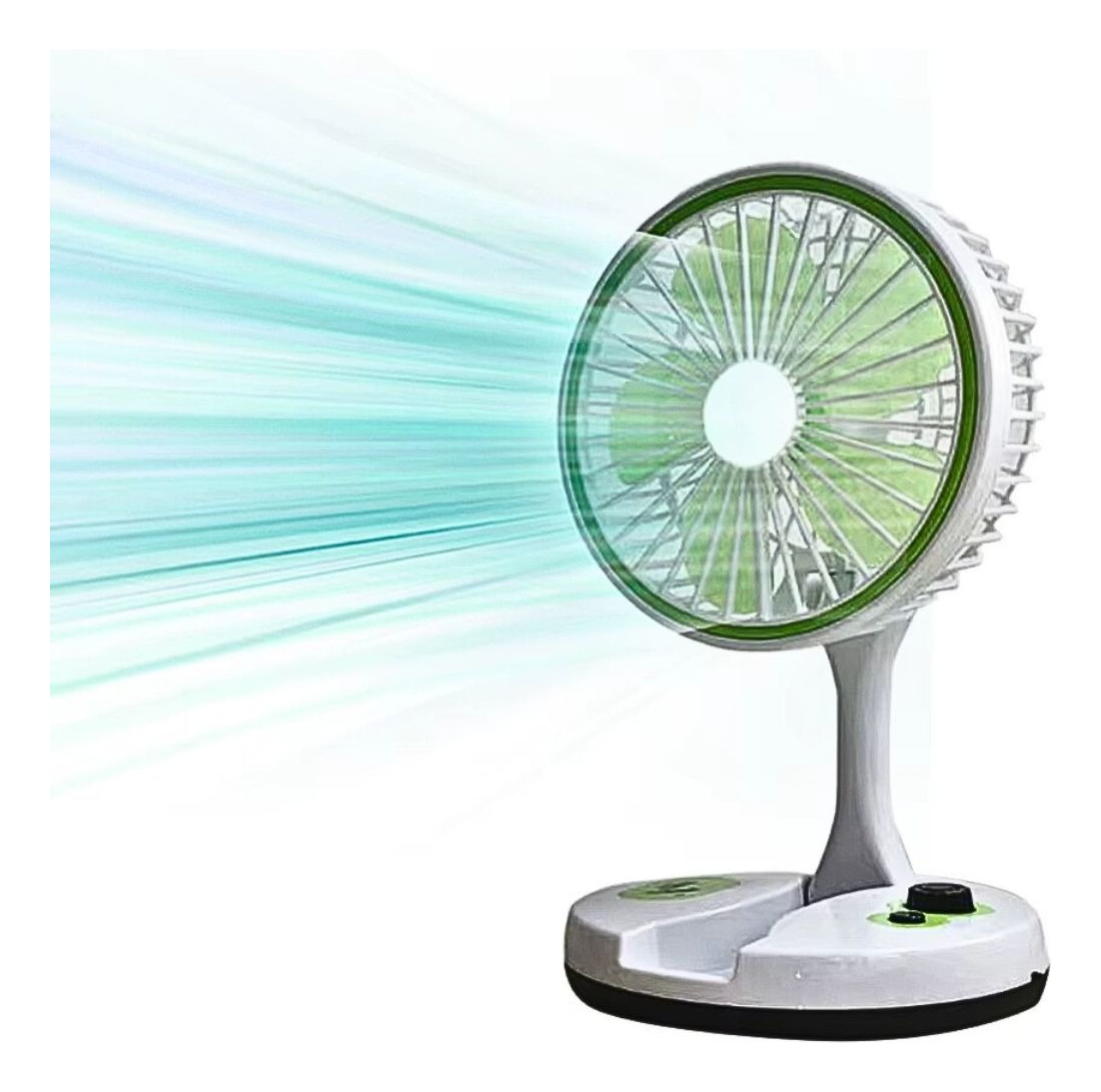 VENTILADOR MESA USB PORTÁTIL PLEGABLE LUCES LED HOGAR LAU - 1