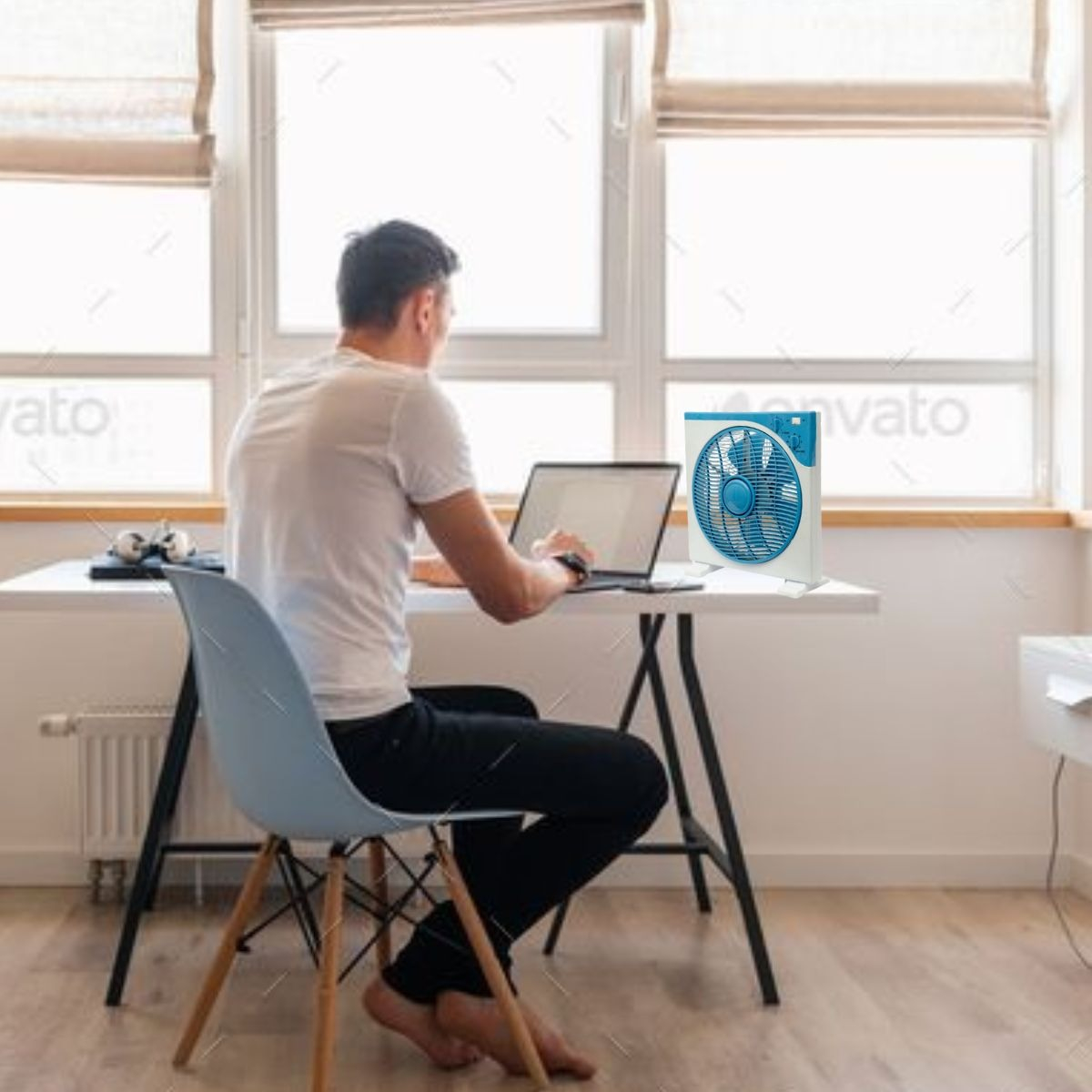 VENTILADOR ESCRITORIO 10¨ MESA PORTÁTIL OFICINA HOGAR LAU - 3