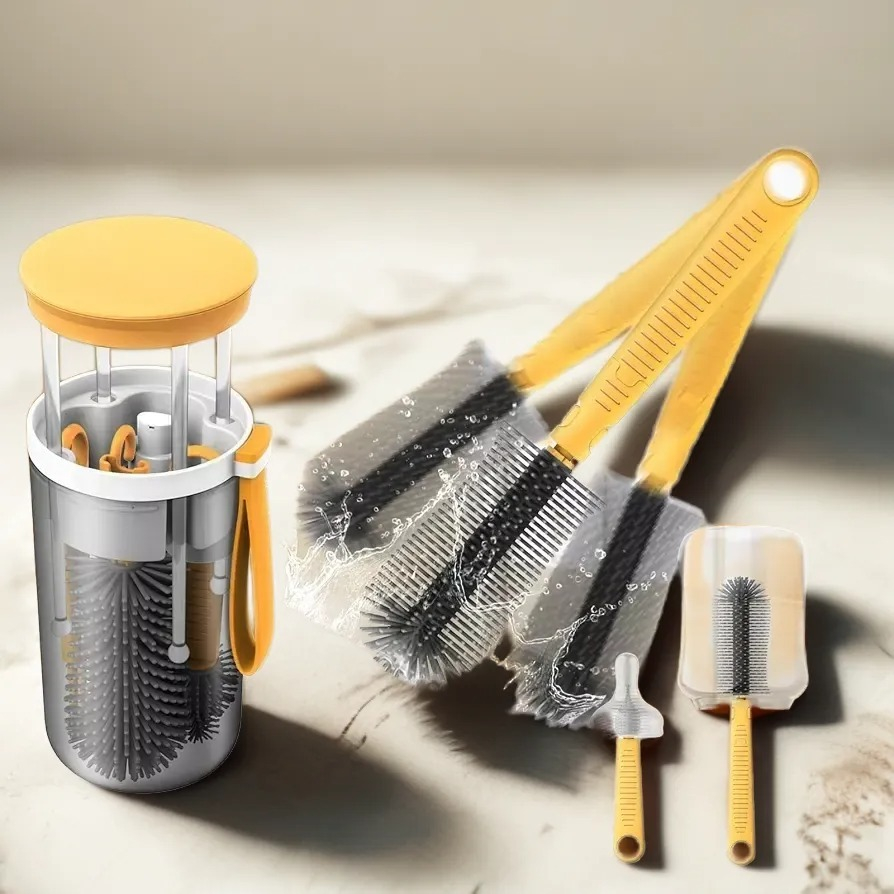 KIT CEPILLOS LIMPIEZA MAMADERA PORTÁTILES 6 PIEZAS BEBÉS LAU - 10