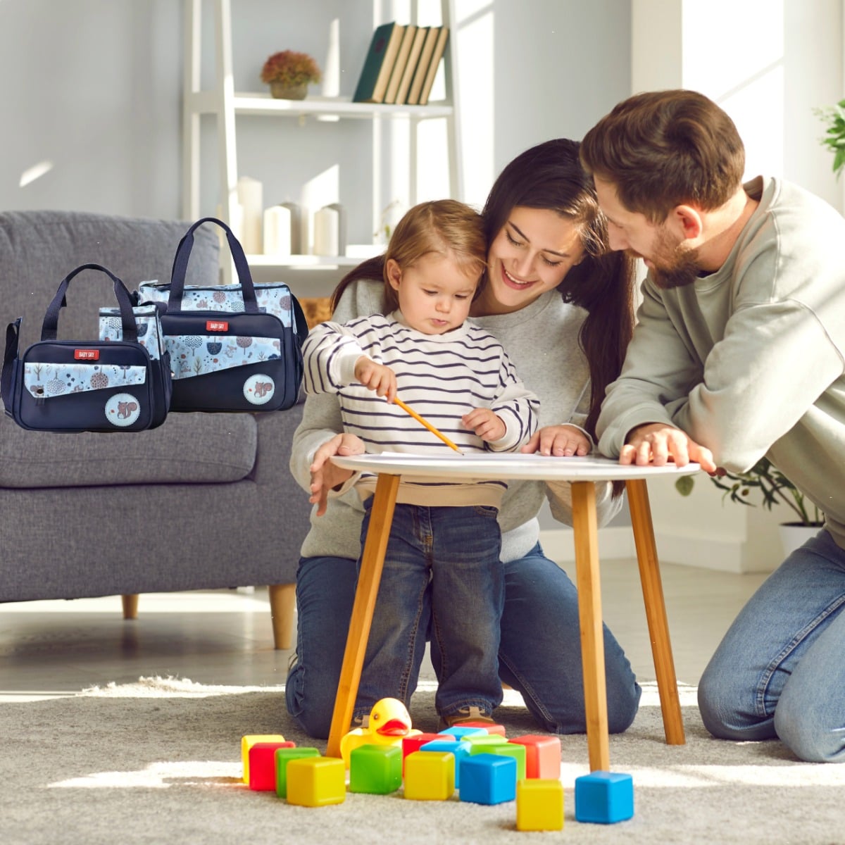 BOLSA PAÑALERA MATERNIDAD COMODA MODERNO BEBE LAU - 2