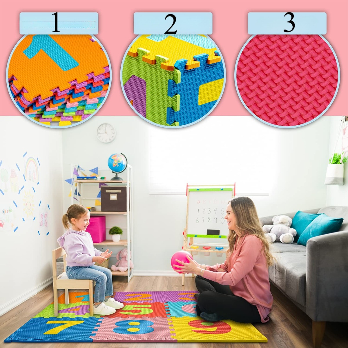SET 2 ALFOMBRAS GOMA EVA ARMABLE DIDACTICO INFANTIL LAU - 3