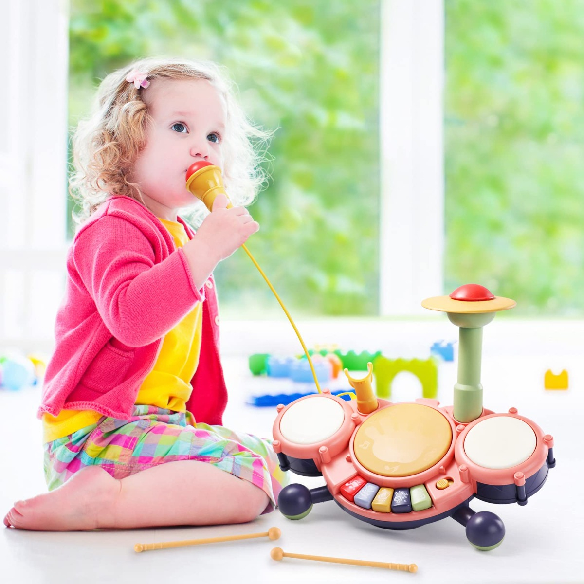 JUGUETE JUEGO FORMA CANGREJO BATERIA MUSICAL BEBES LAU - 7