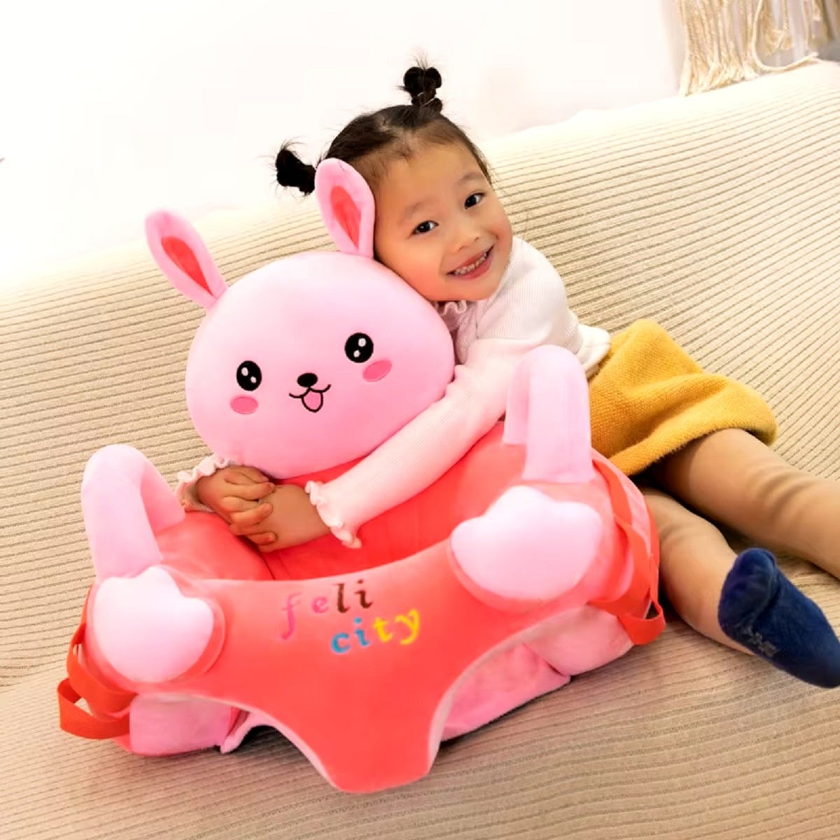 SILLA FELPA EXTRA SUAVE CÓMODA NIDO ANTICAÍDAS NIÑOS LAU - 4