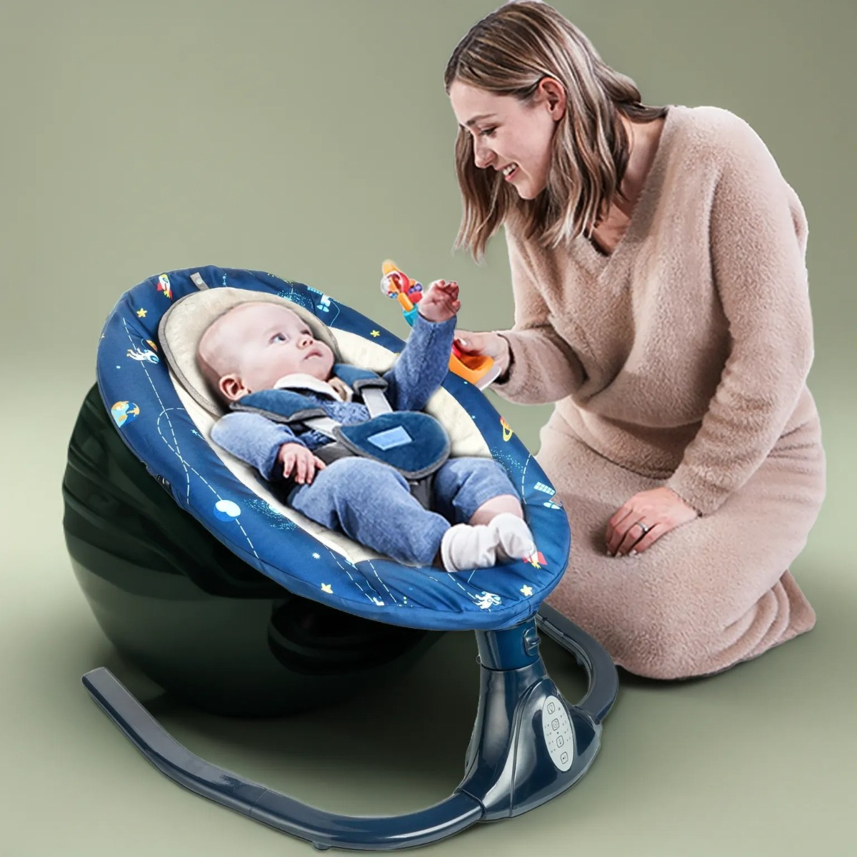 SILLA MECEDORA TIPO CUNA COLUMPIO PORTATIL BEBE LAU - 2