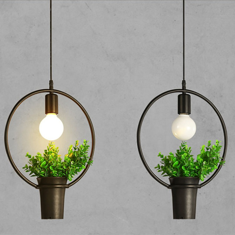 LÁMPARA COLGANTE MODERNA PLANTAS CREATIVO JARDIN HOGAR LAU - 4