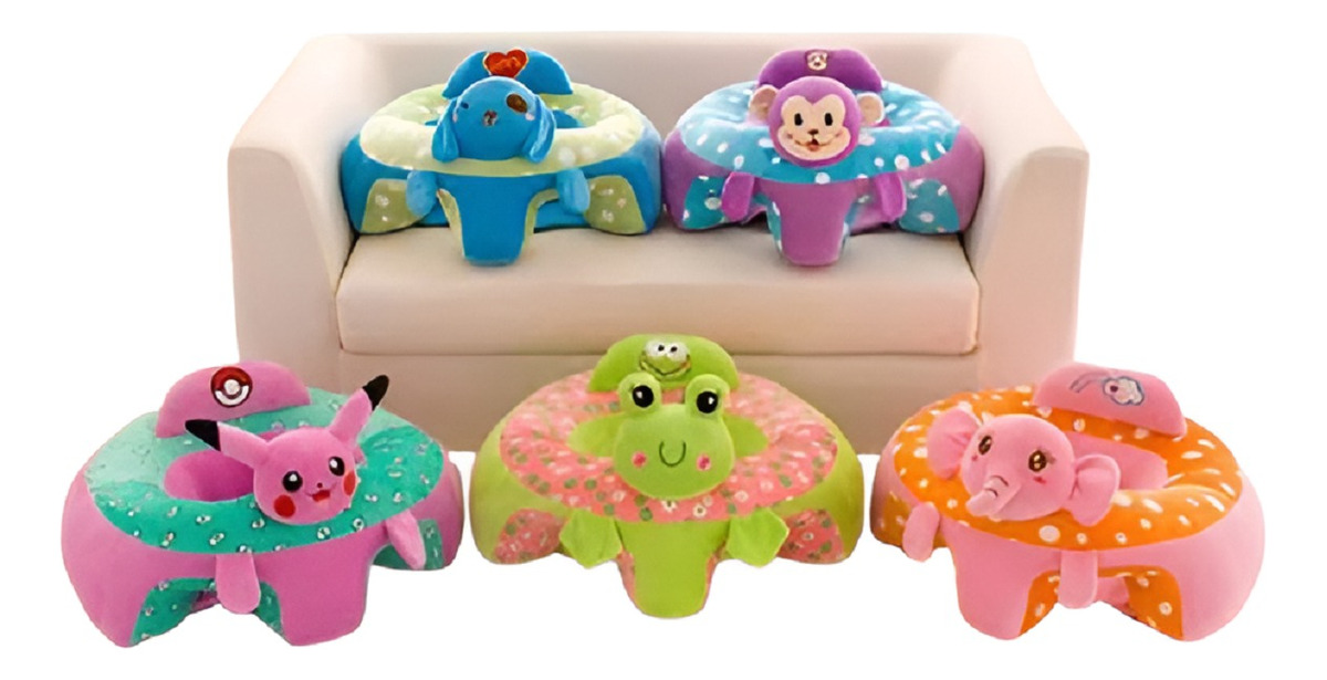 SILLA FELPA APRENDIZAJE BEBÉ DISEÑO ANIMALES DIVERTIDOS LAU - 1