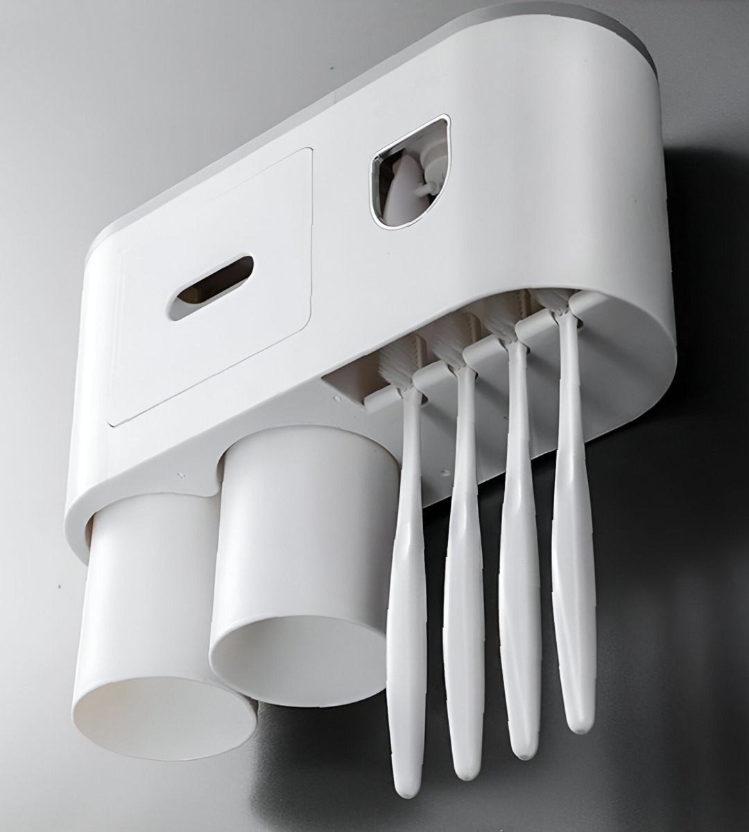 SOPORTE CEPILLOS DIENTES DISPENSADOR PASTA ORGANIZADOR JHN - 4