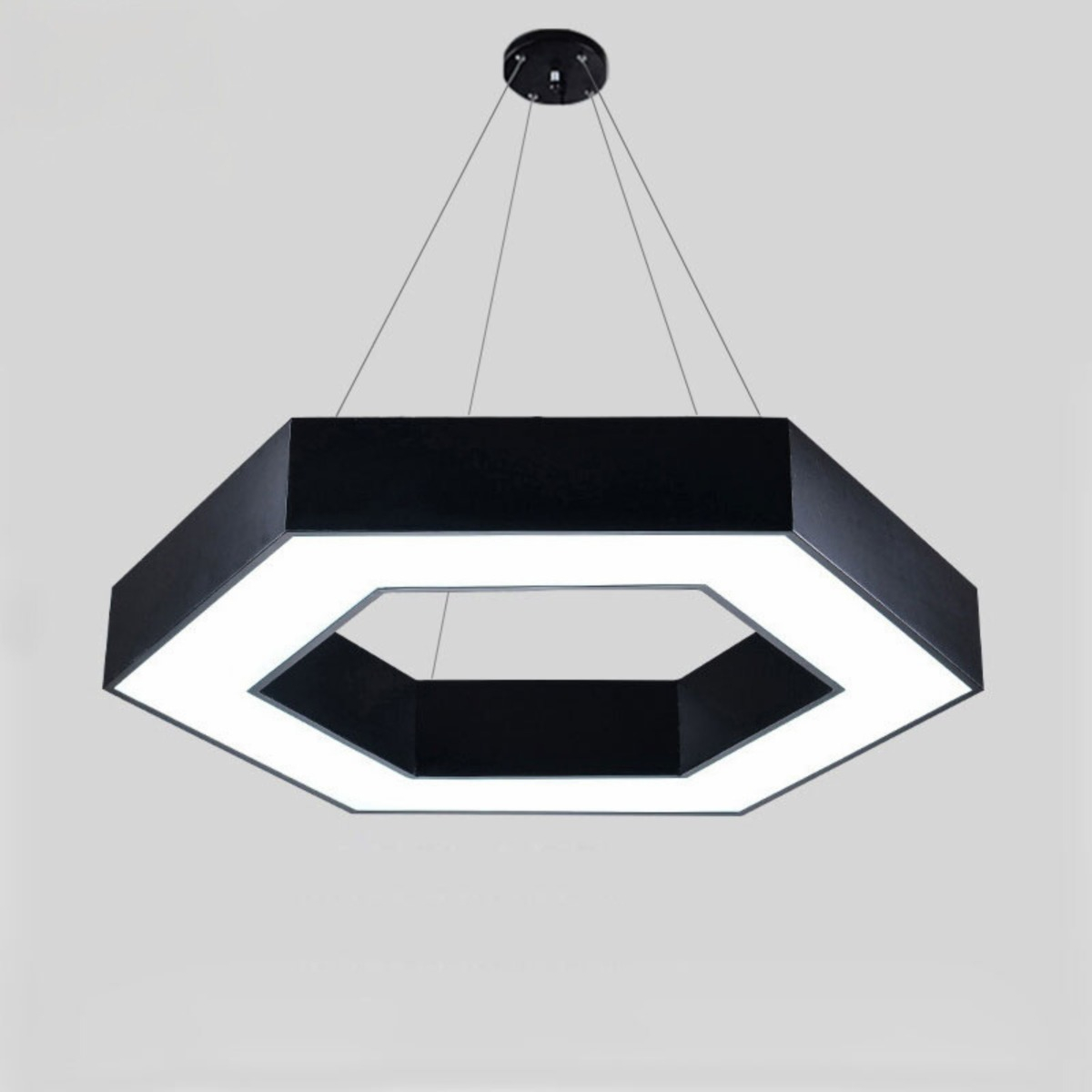 LAMPARA COLGANTE HEXAGONAL LED MINIMALISTA HOGAR SALA LAU - 2