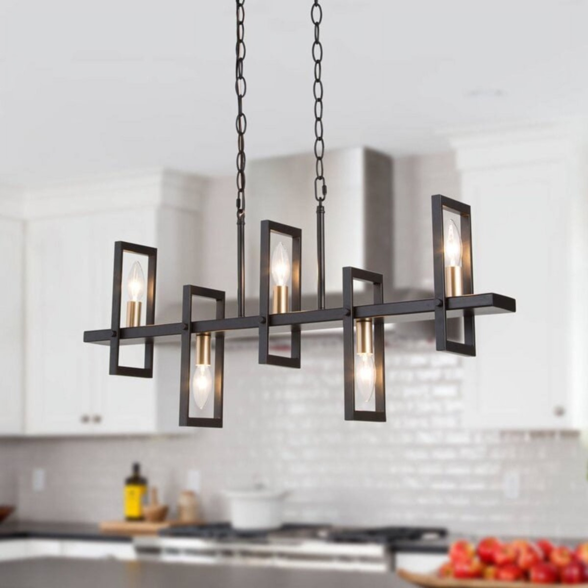 LAMPARA COLGANTE CANDELABRO MODERNO 6 LUCES SALA COCINA LAU - 4