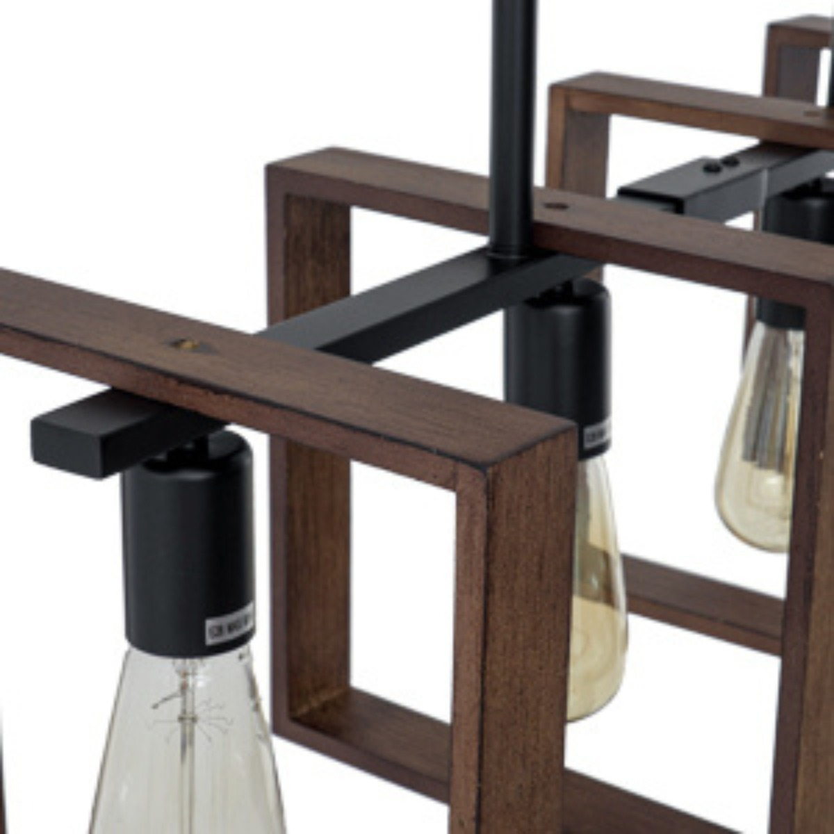 LAMPARA COLGANTE CANDELABRO RUSTICA 4 LUCES COMEDOR LAU - 5