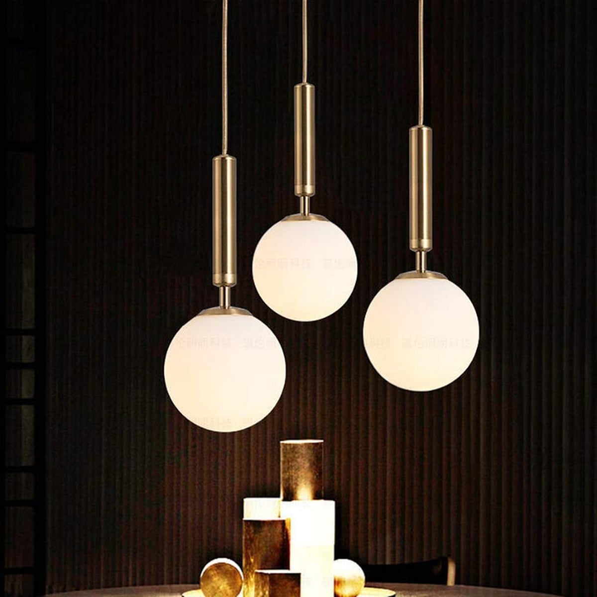 LAMPARA COLGANTE GLOBO CRISTAL MODERNO COCINA HOGAR LAU - 8