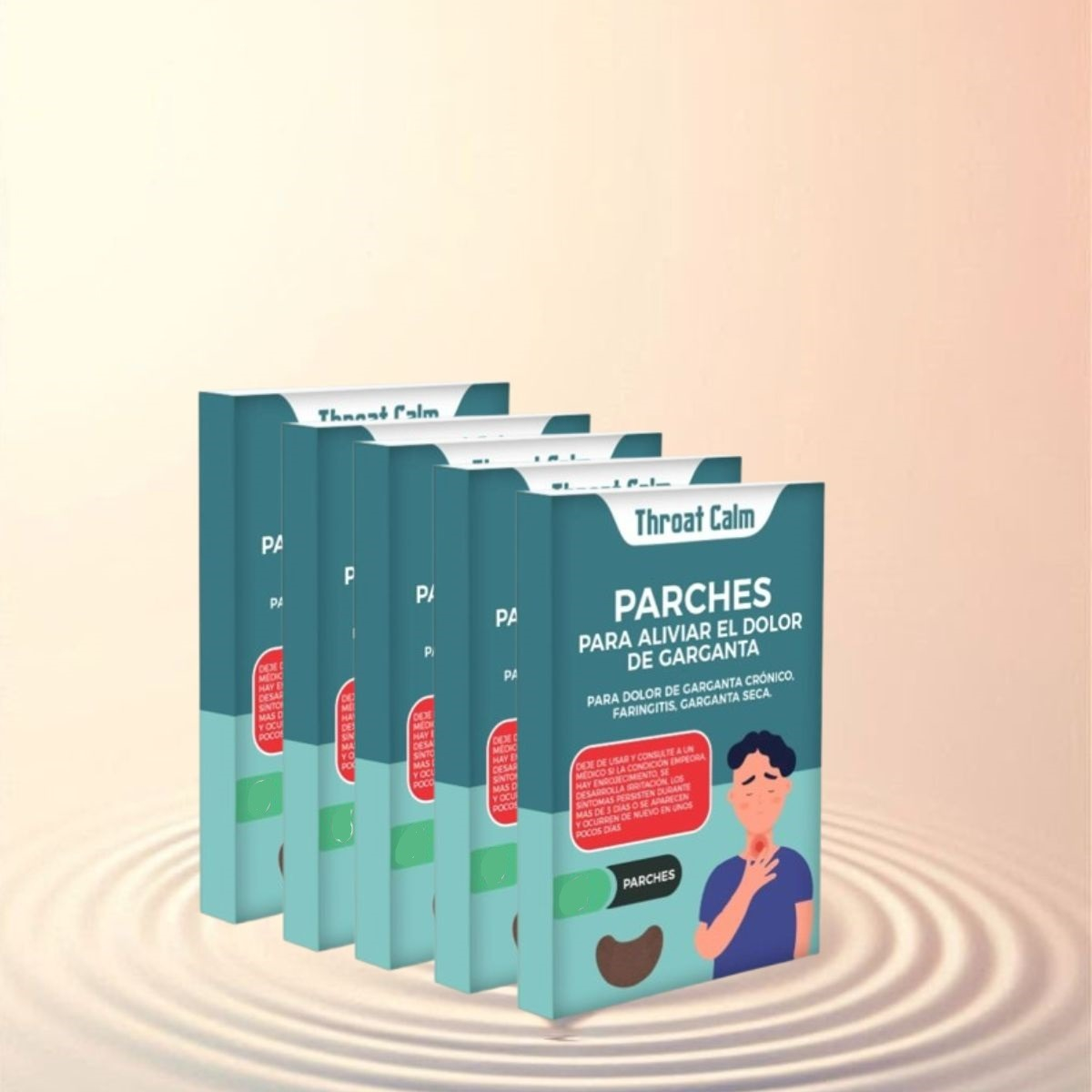 PARCHES ALIVIO INSTANTÁNEO TOS DOLOR GARGANTA 7 PACK JHN - 6