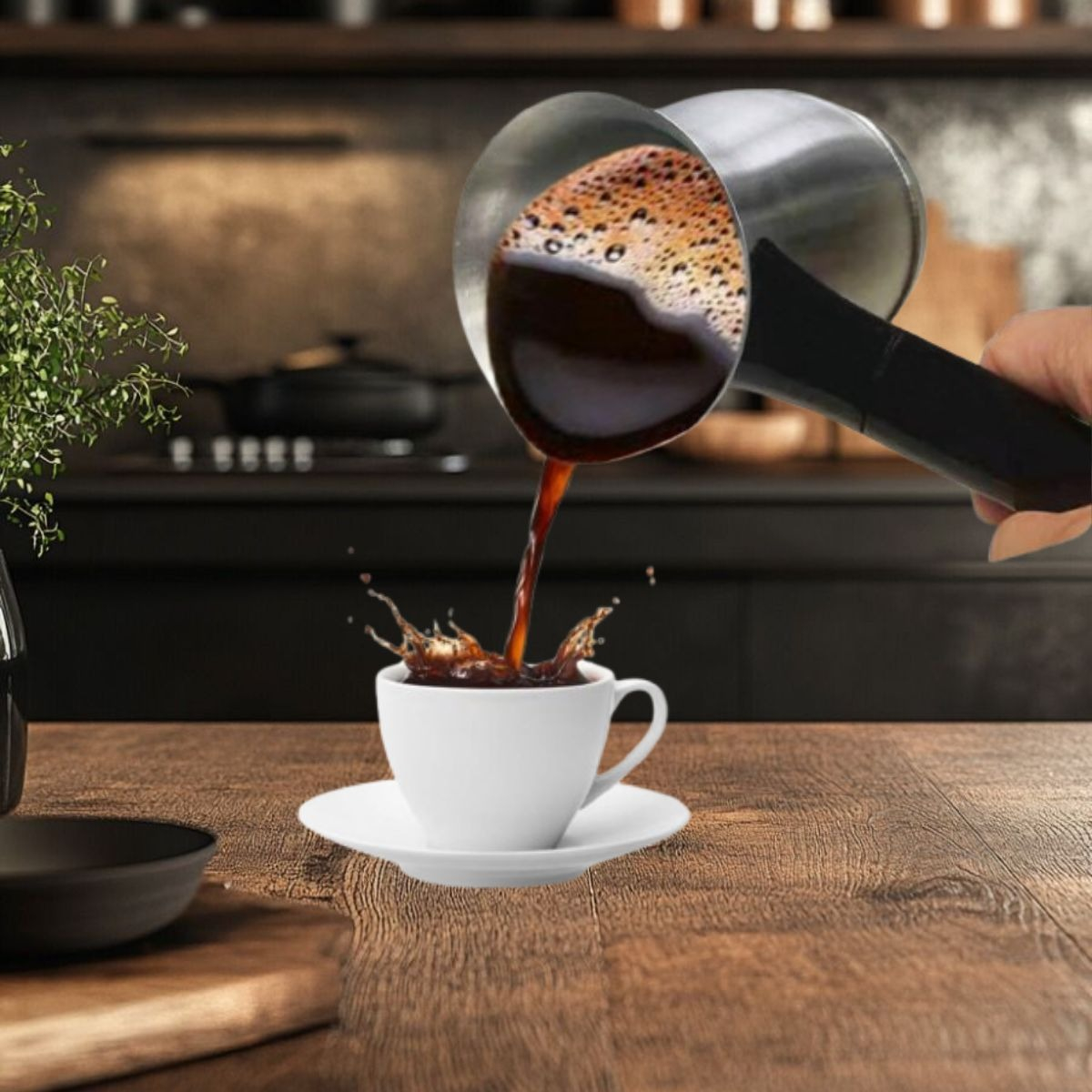 CAFETERA TURCA ELÉCTRICA 600W PROTECCIÓN DUAL PLEGABLE JHN - 10
