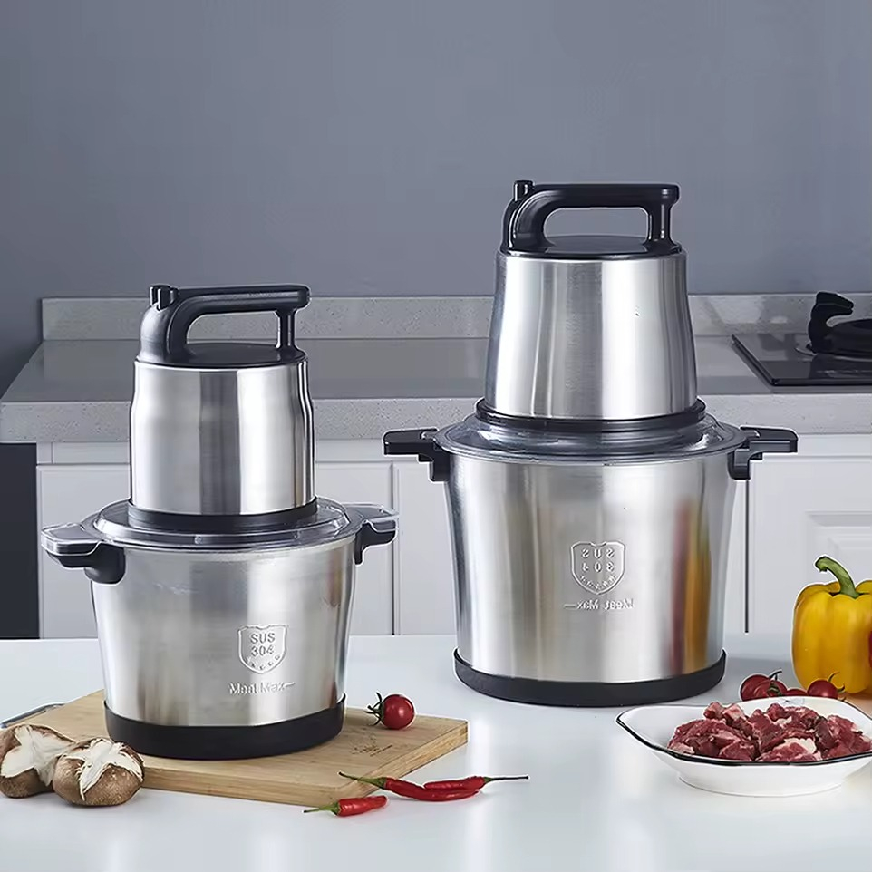 PROCESADOR ALIMENTOS MULTIUSOS PICADORA ACERO INOXIDABLE JHN - 6