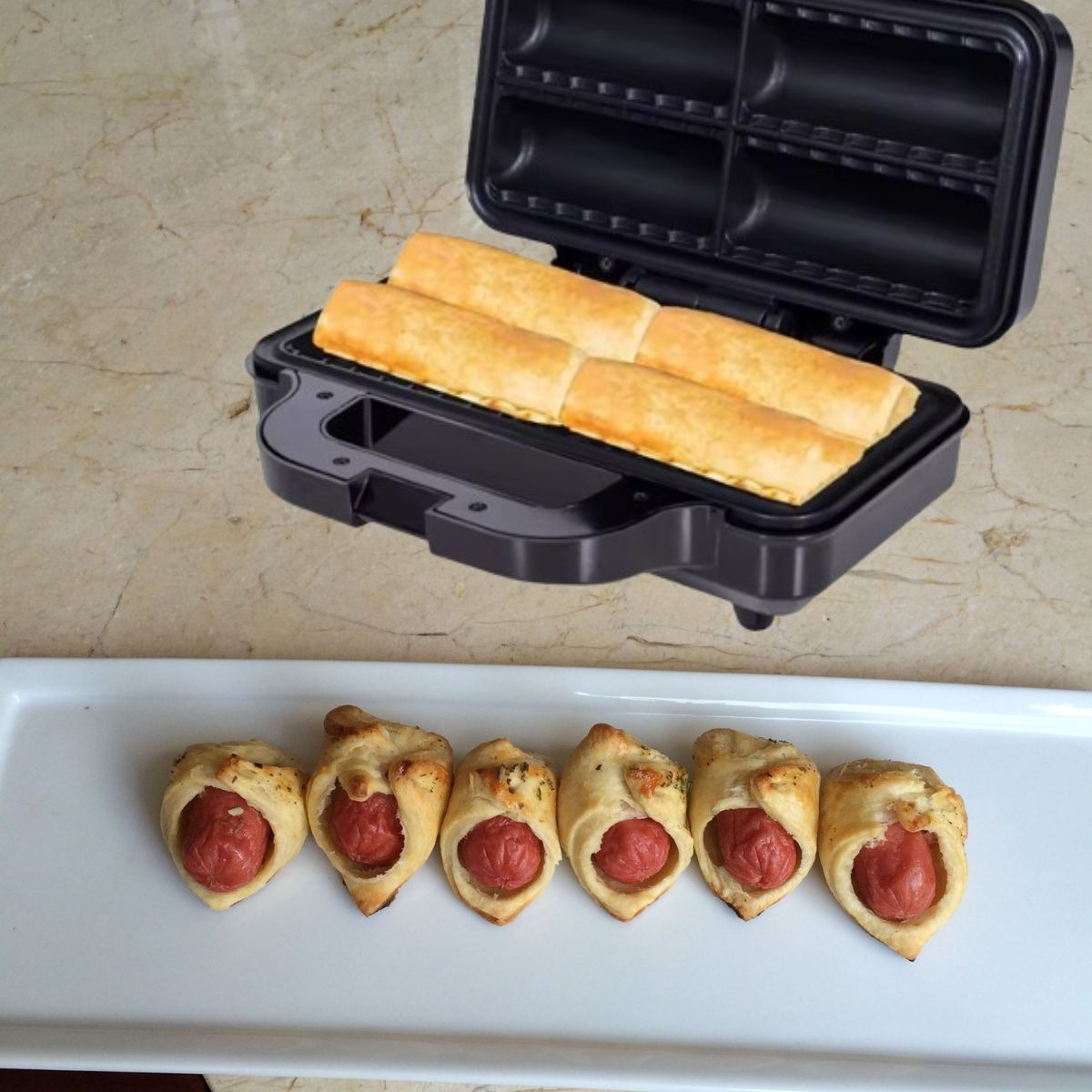 MÁQUINA HACER ROLLOS SALCHICHA APERITIVOS VERSÁTIL JHN - 10