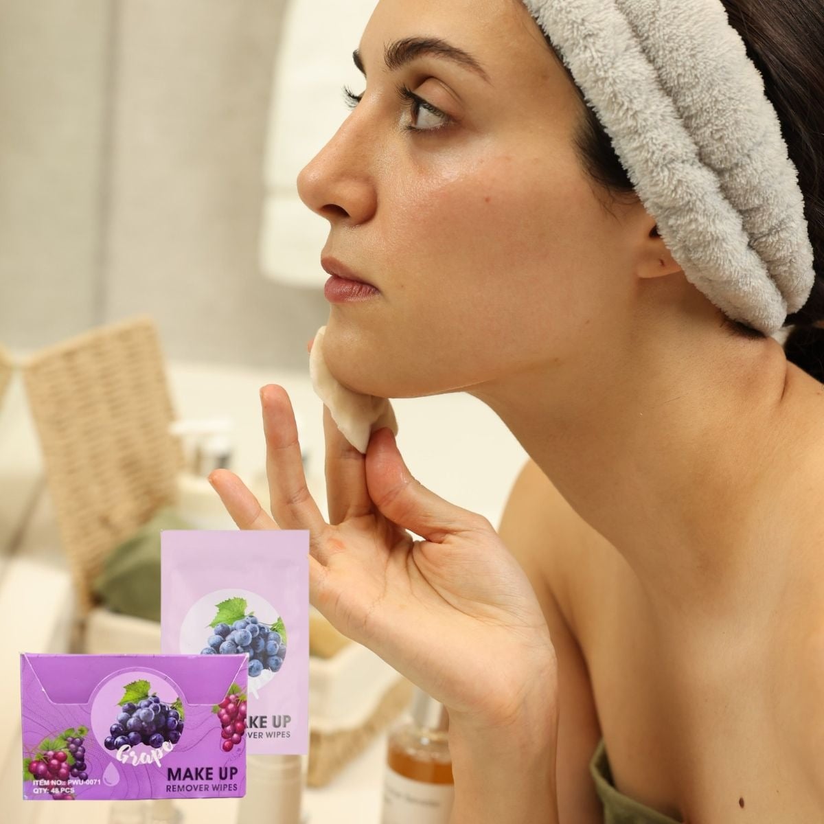 TOALLITAS DESMAQUILLANTE FACIAL LIMPIEZA HIDRATACIÓN UVA LAU - 5