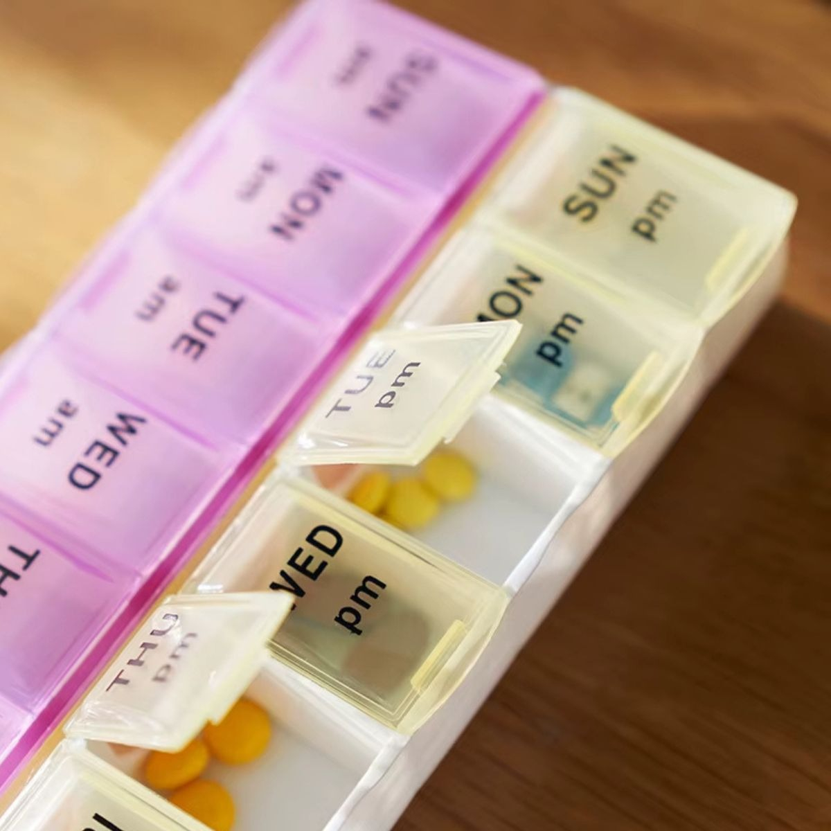 SET 4 PASTILLERO QUINCENAL ORGANIZA MEDICAMENTO TABLETA LAU - 5