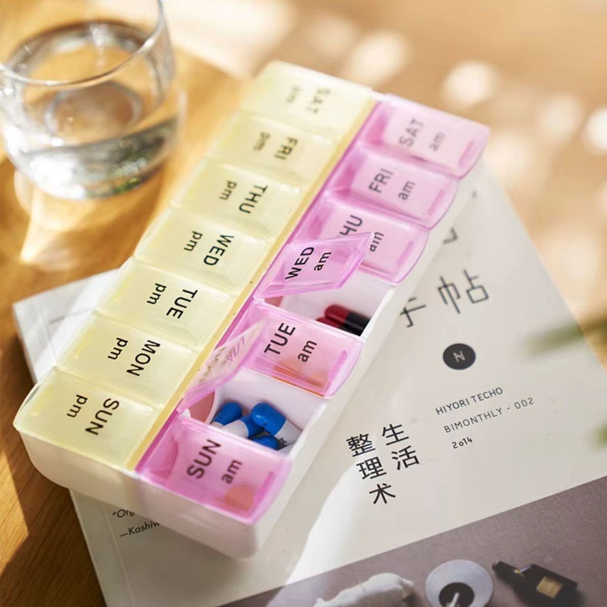 SET 4 PASTILLERO QUINCENAL ORGANIZA MEDICAMENTO TABLETA LAU - 6