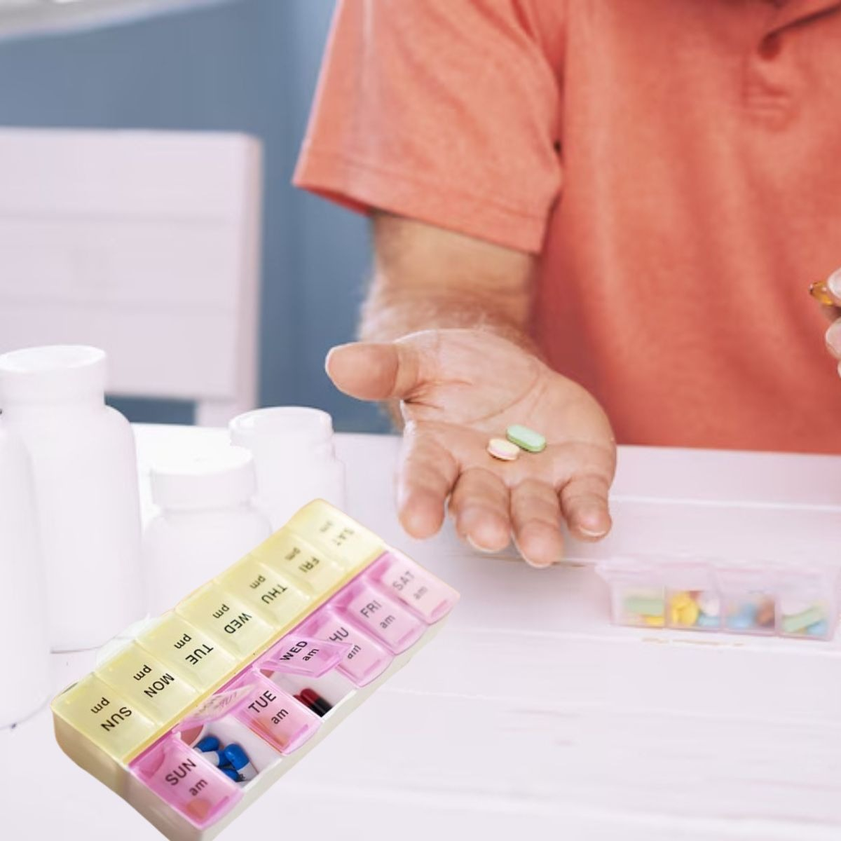 SET 4 PASTILLERO QUINCENAL ORGANIZA MEDICAMENTO TABLETA LAU - 7