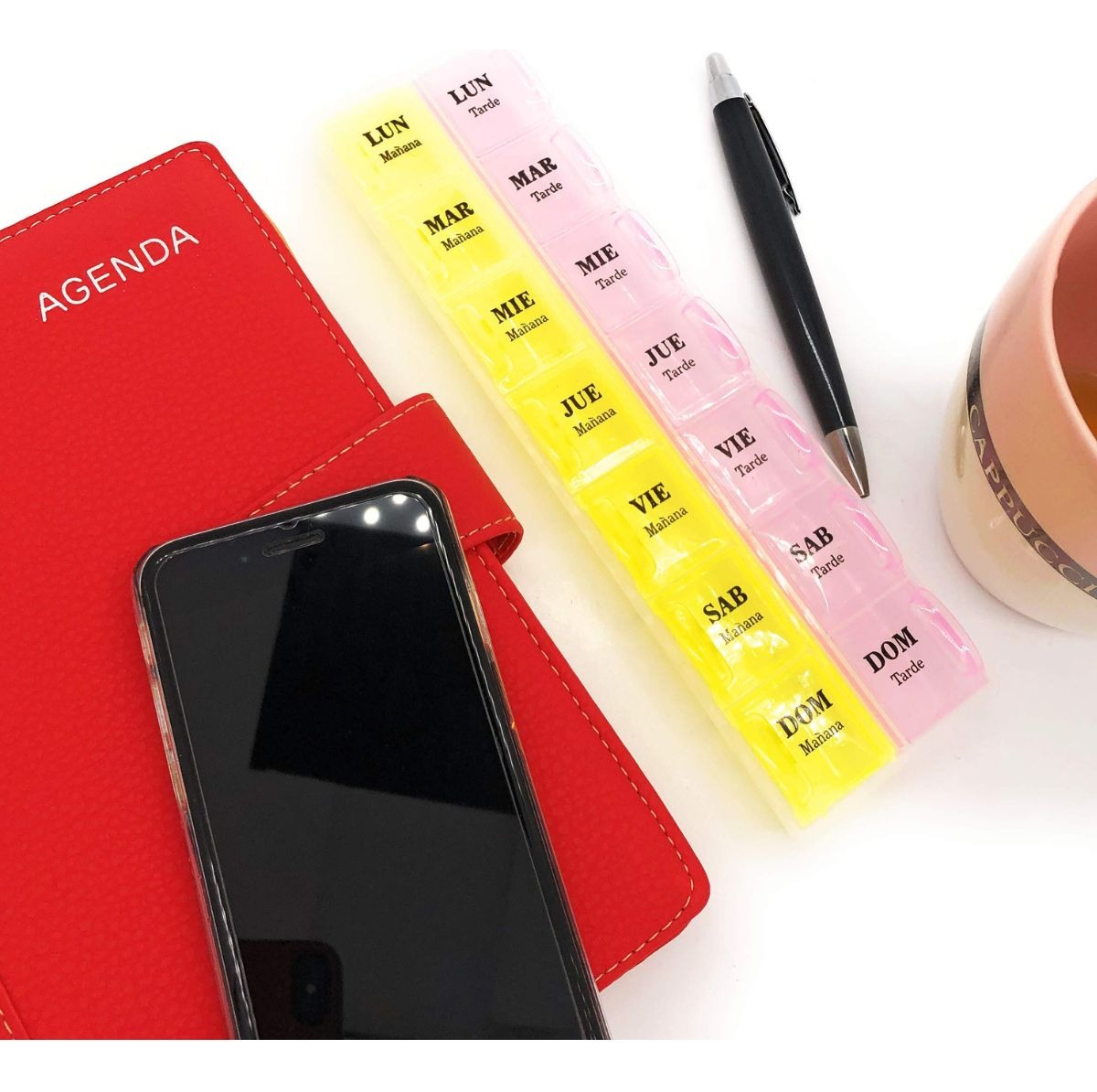 SET 4 PASTILLERO QUINCENAL ORGANIZA MEDICAMENTO TABLETA LAU - 8