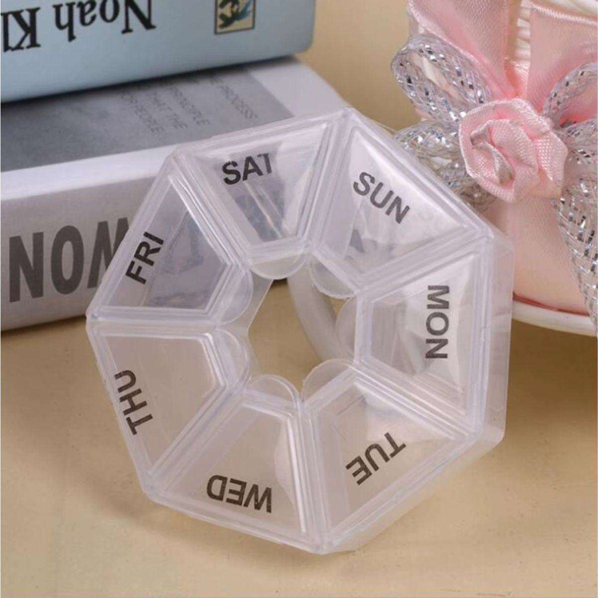SET 6 PASTILLERO ORGANIZADOR 7 DIAS PORTATIL MEDICINA LAU - 5