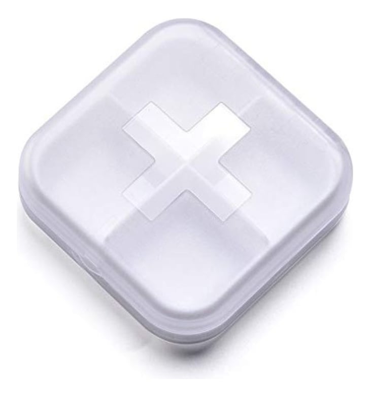 SET 6 PASTILLERO PLASTICO 4 COMPARTIMIENTOS MEDICAMENTOS LAU - 1