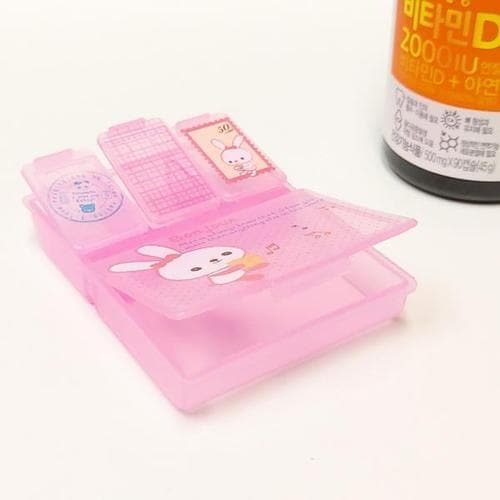 SET 6 PASTILLERO MINI CAJA ANIMADO ROSA PORTATIL LAU - 3