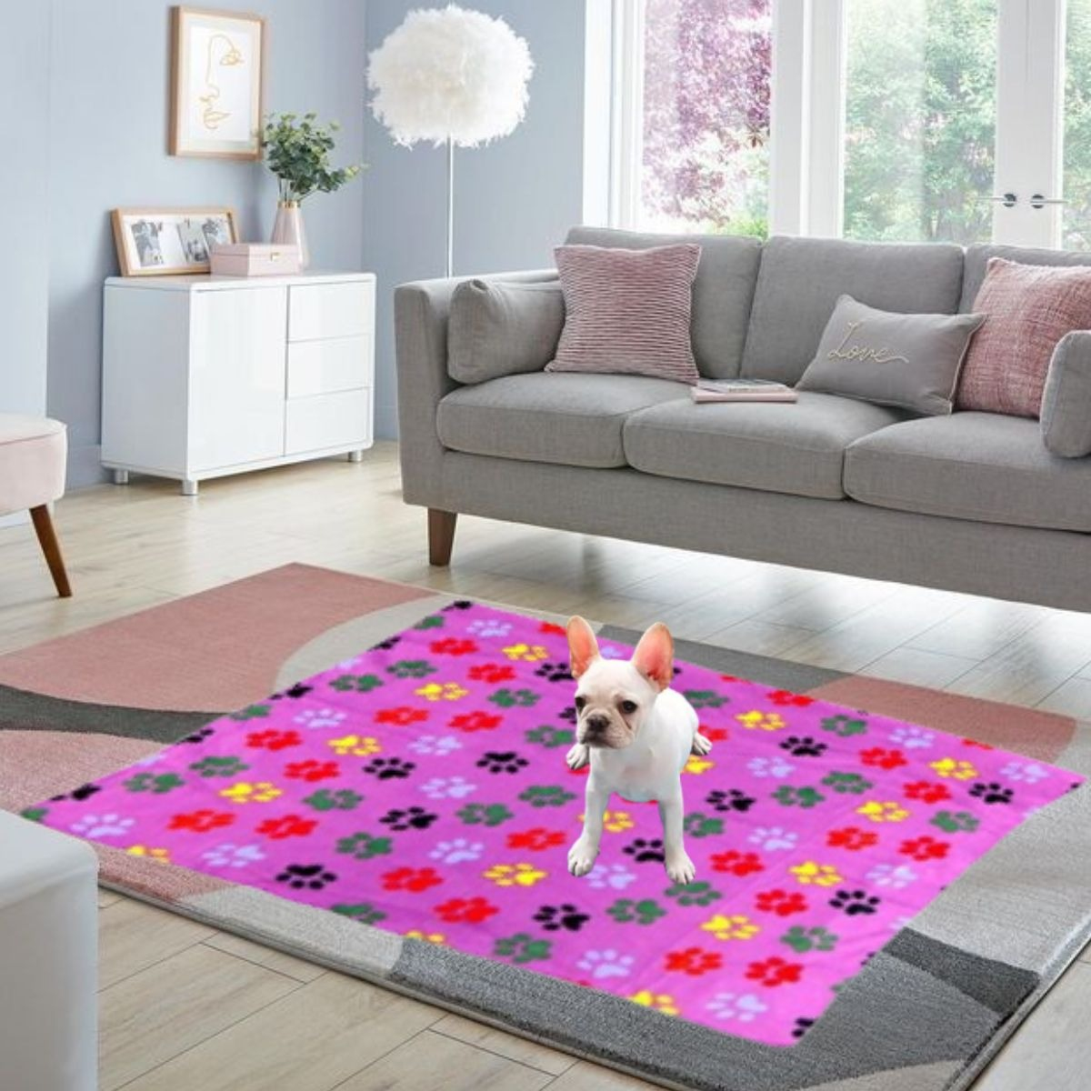 SET 3 MANTAS POLAR PARA MASCOTAS PERROS GATOS 100X70CM LAU - 9