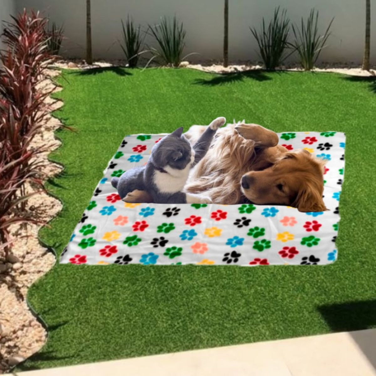 SET 3 MANTAS TERMICAS PARA MASCOTAS PERROS GATOS SUAVE LAU - 5