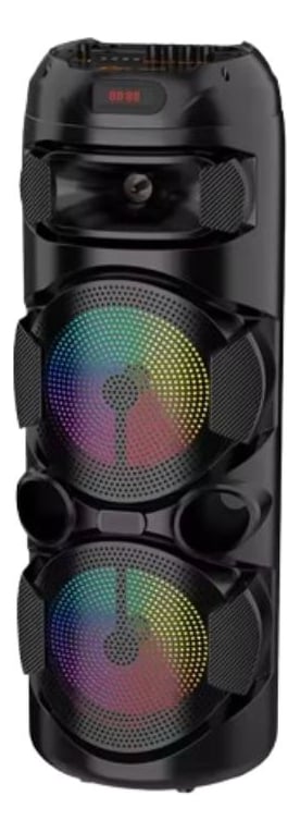 PARLANTE INALAMBRICA BLUETOOTH LED+MICROFONO PORTATIL LAU - 1