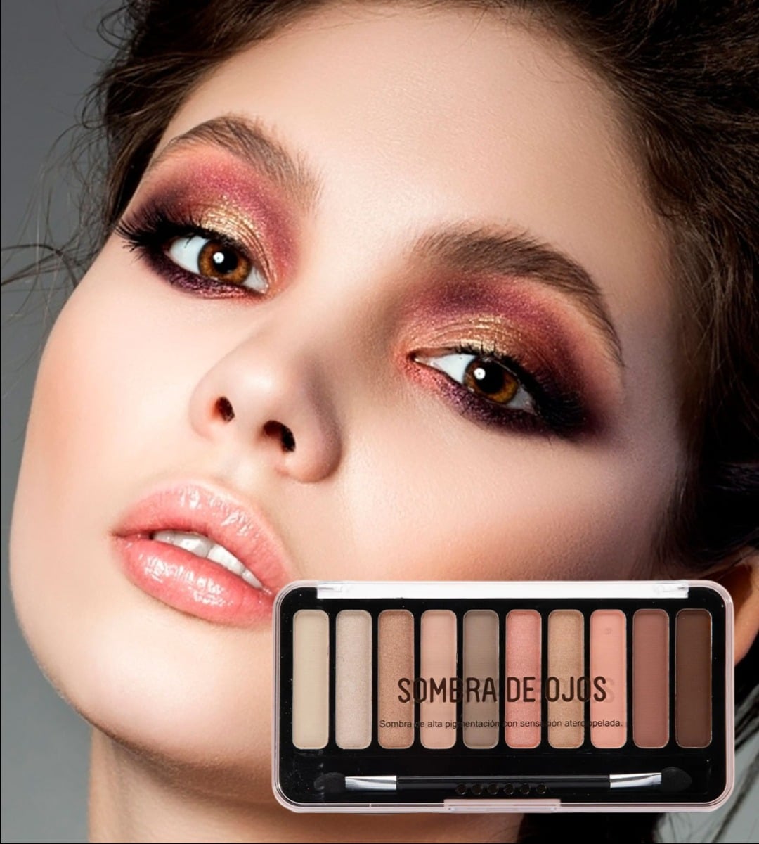 SET 2 SOMBRA OJOS PALETA MULTIFUNCIONAL POLVO 10 COLORES JHN - 6