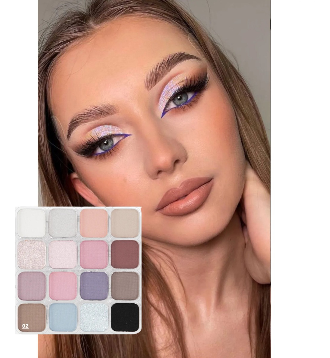 SOMBRA DE OJOS PALETA MULTIFUNCIONAL POLVO JHN - 10