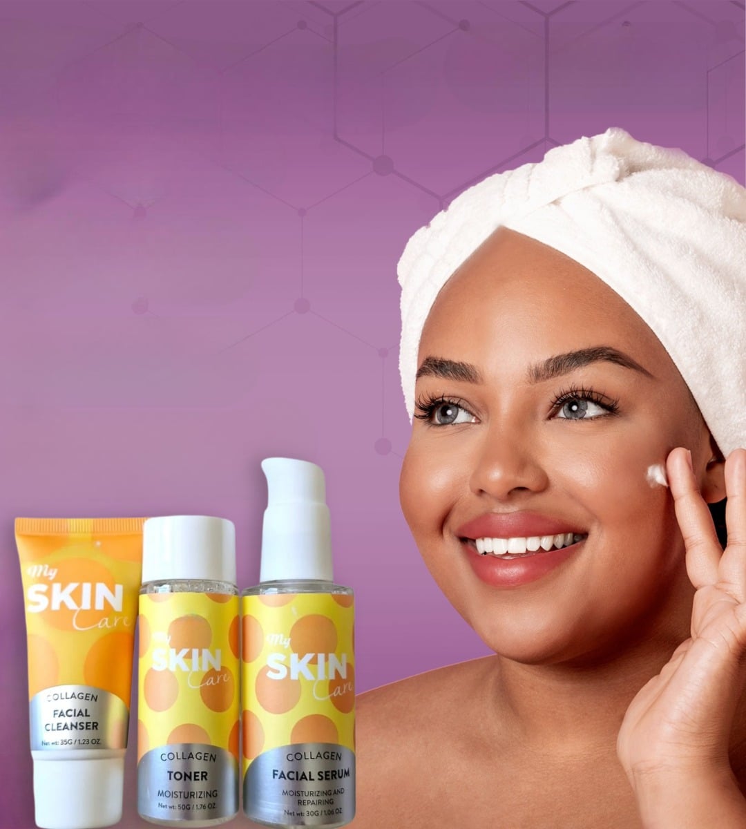 KIT SKINCARE COLÁGENO LIMPIADOR TÓNICO SERUM FACIAL JHN - 10