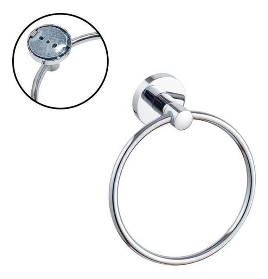 TOALLERO FORMA ANILLO BAÑO SOPORTE PARED MANO LAU - 2