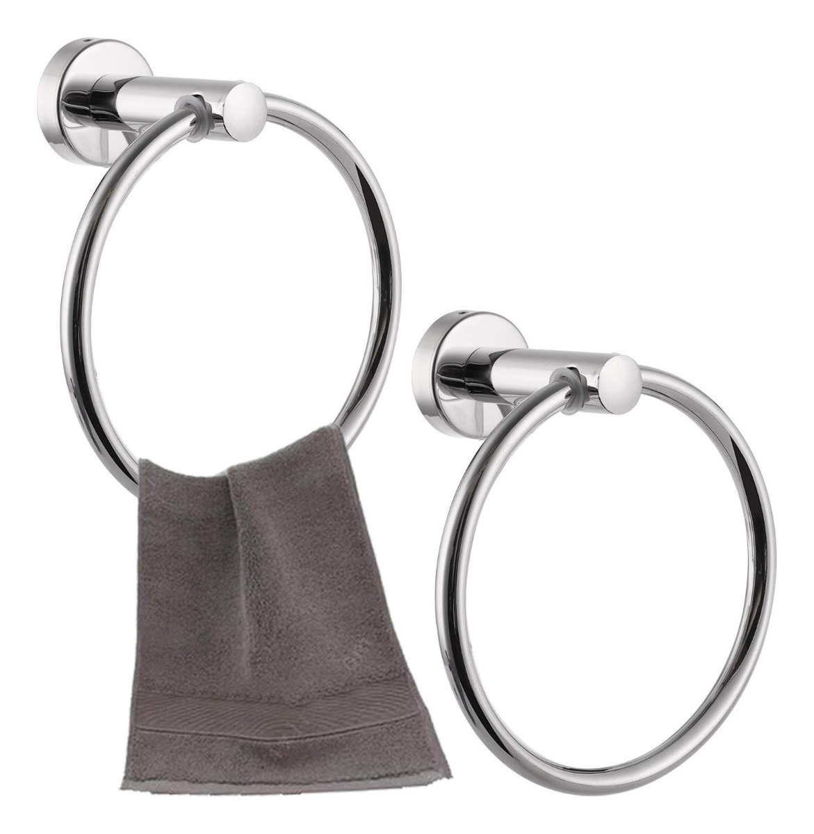 TOALLERO FORMA ANILLO BAÑO SOPORTE PARED MANO LAU - 6